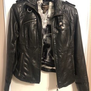 Damier lamb skin leather jacket